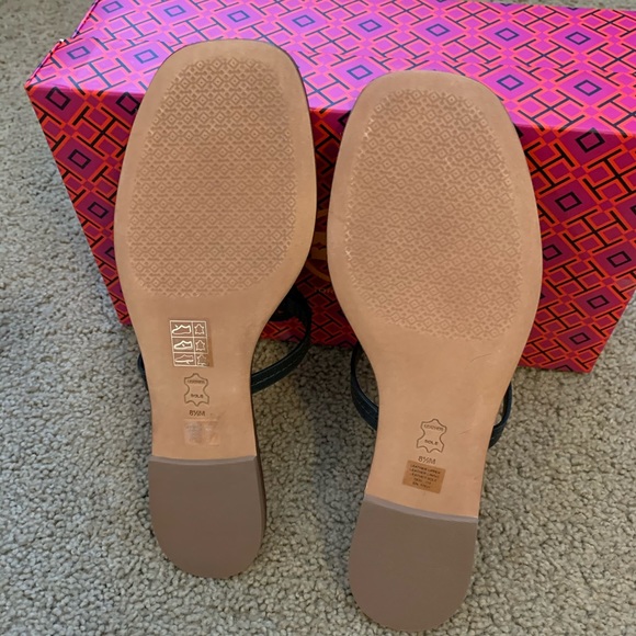 ❤️LAST NEW 7.5 Tory Burch Mini Miller Perfect Black Sandals - Picture 8 of 9